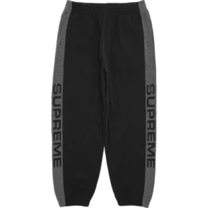 Supreme Jacquard Stripe Sweatpant Black
